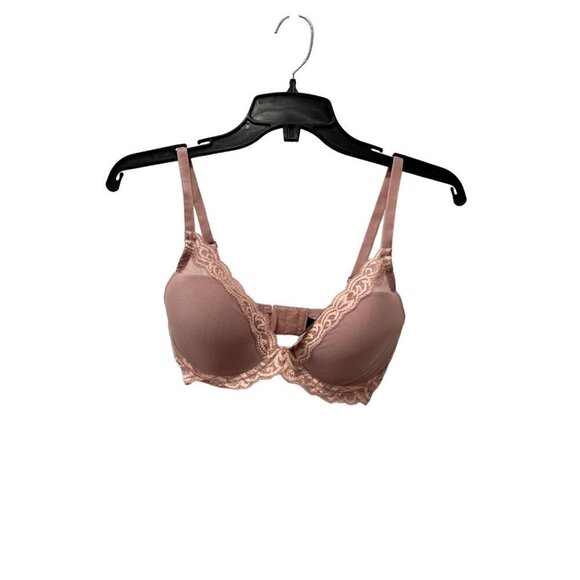 New NATORI Size 32DD FEATHERS PLUNGE T-SHIRT BRA Antique tint Pink - Picture 1 of 10